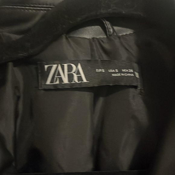 ZARA  FAUX LEATHER BIKER JACKET BLACK SIZE S | 3046/060 - Picture 5 of 7
